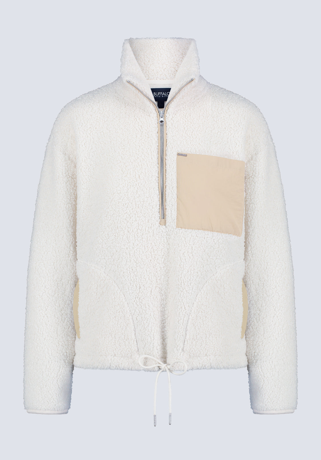 Sena Women's Sherpa Jacket with Chest Pocket. Egret White - JK0036F
