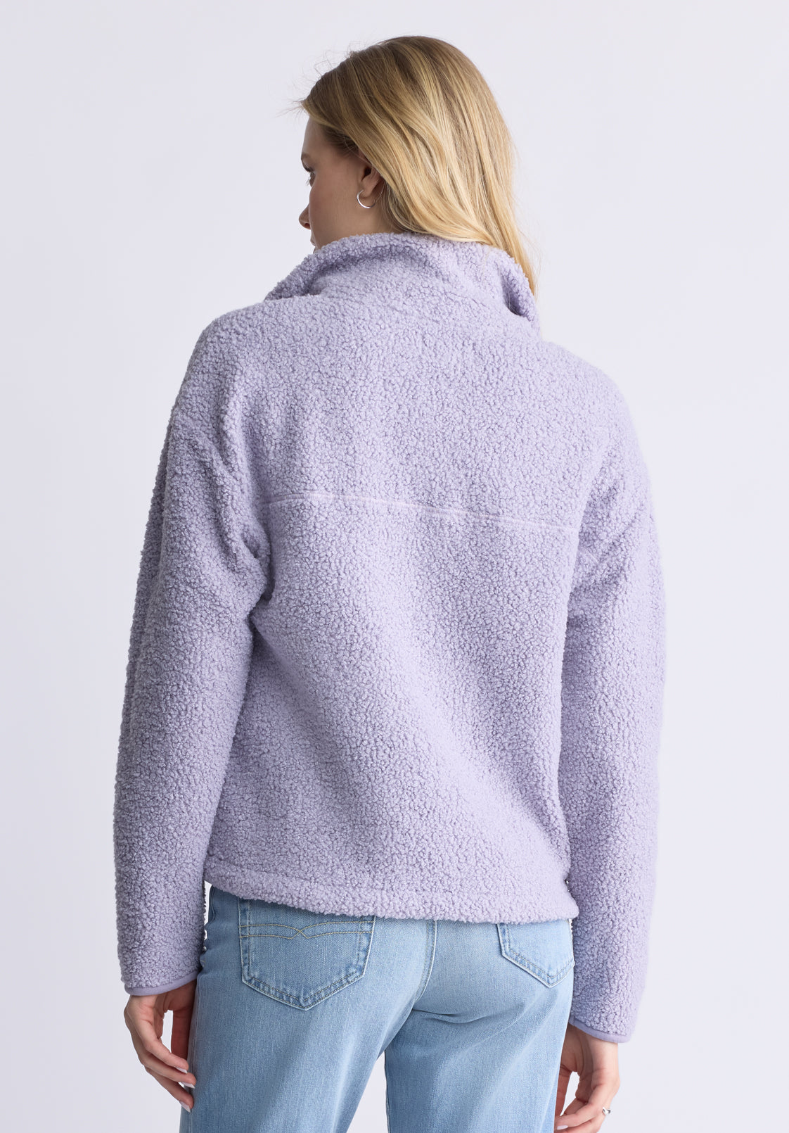 Sena Women's Sherpa Jacket with Chest Pocket. Thistle Purple - JK0036F