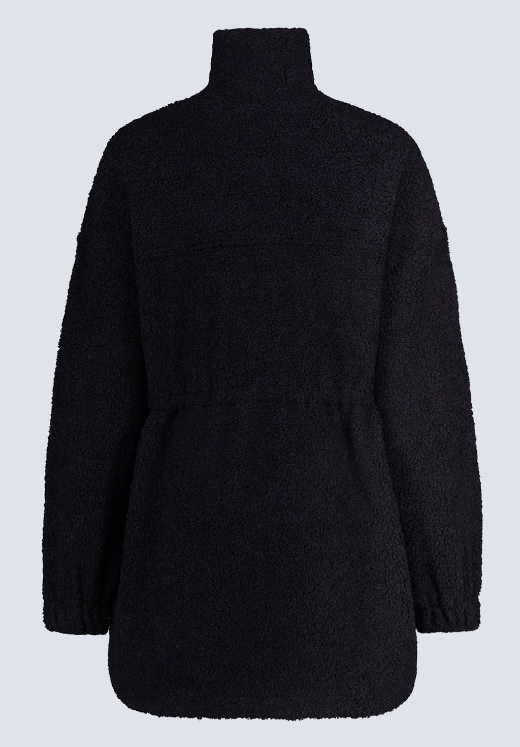 Citra Women's Cinch-Waist Full-Zip Sherpa Coat. Black  - JK0038F