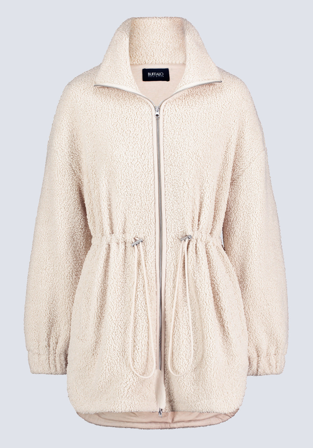Citra Women's Cinch-Waist Full-Zip Sherpa Coat. Oatmeal  - JK0038F