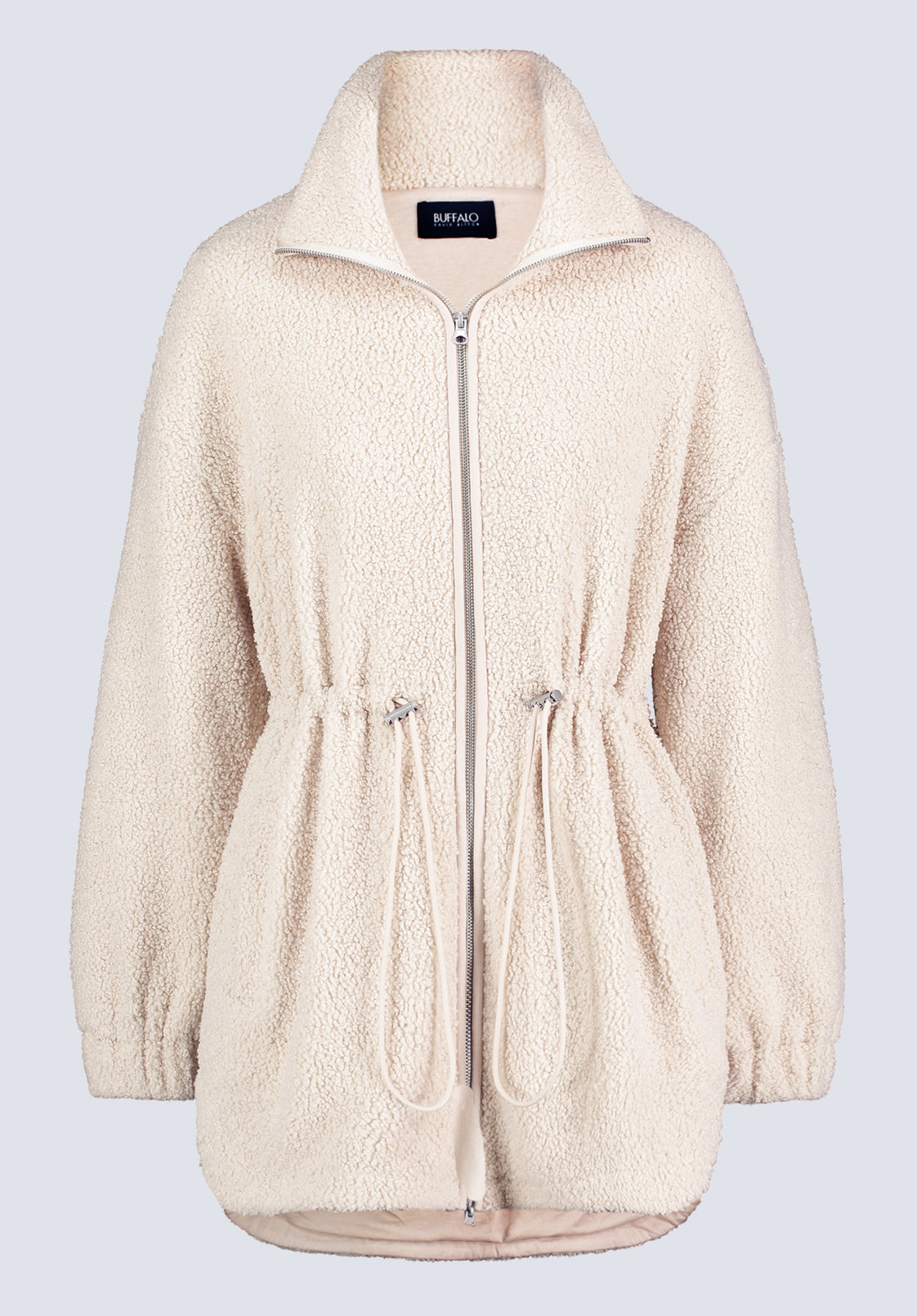 Citra Women's Cinch-Waist Full-Zip Sherpa Coat. Oatmeal  - JK0038F