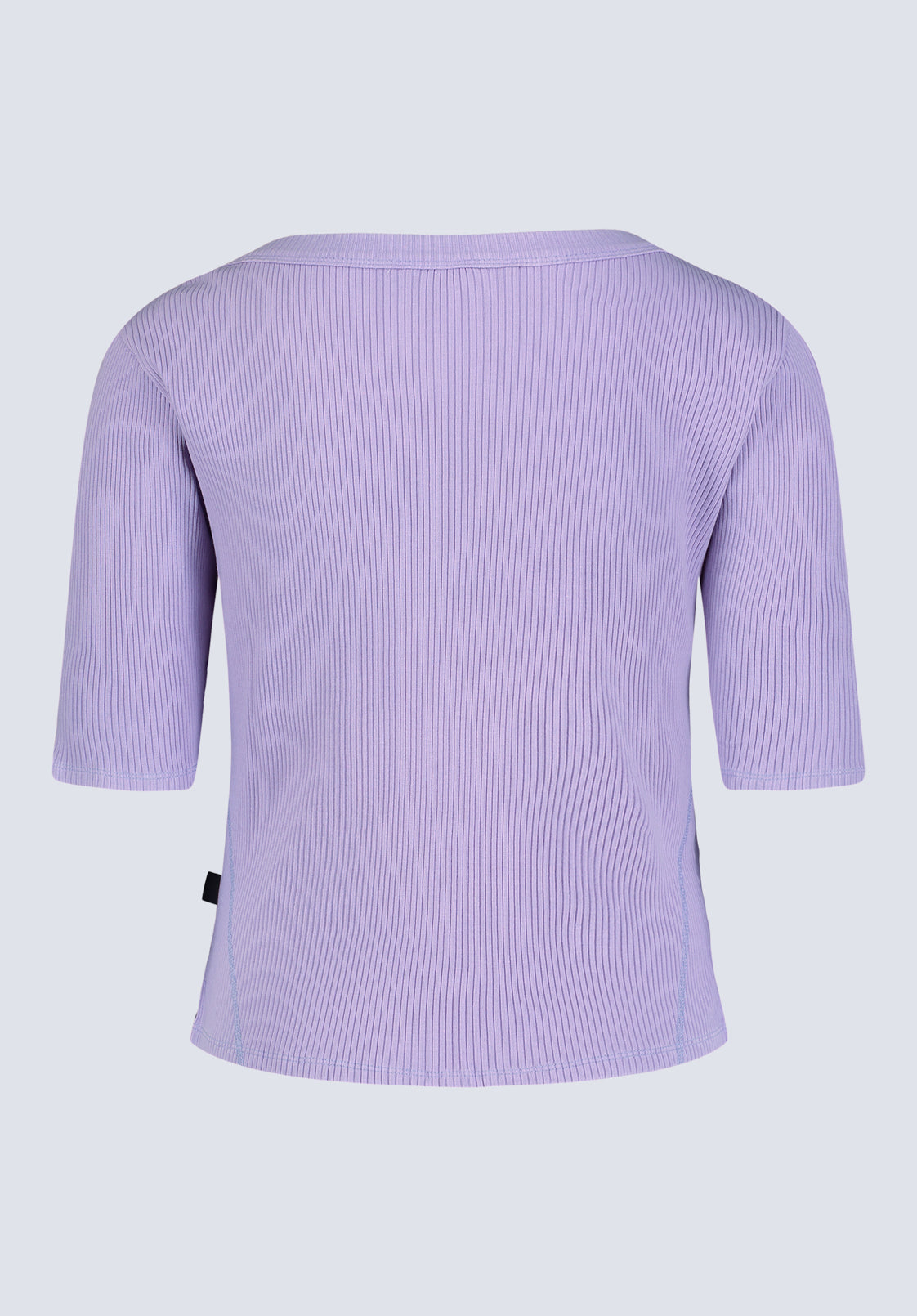 Tabbey Women's Elbow-Length Sleeve Ribbed Top. Purple - KT0152F