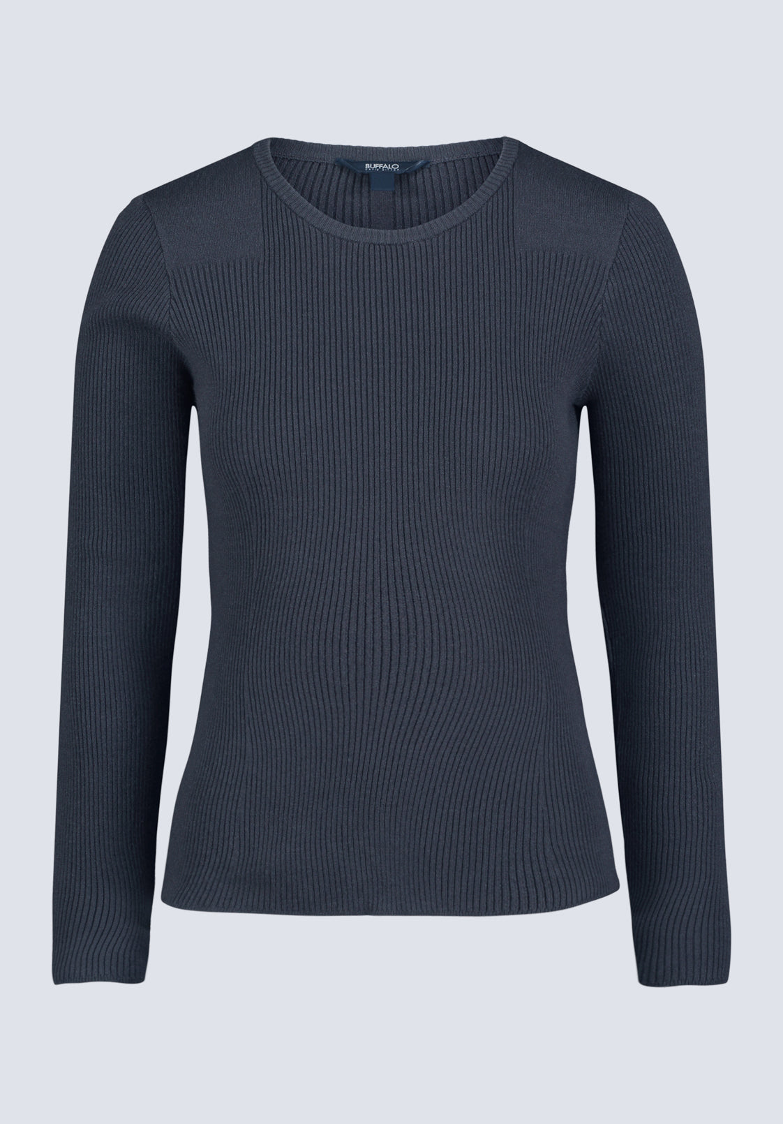 Zoella Women's Close-Fit Ribbed Sweater Top. Raven Grey - SW0098F