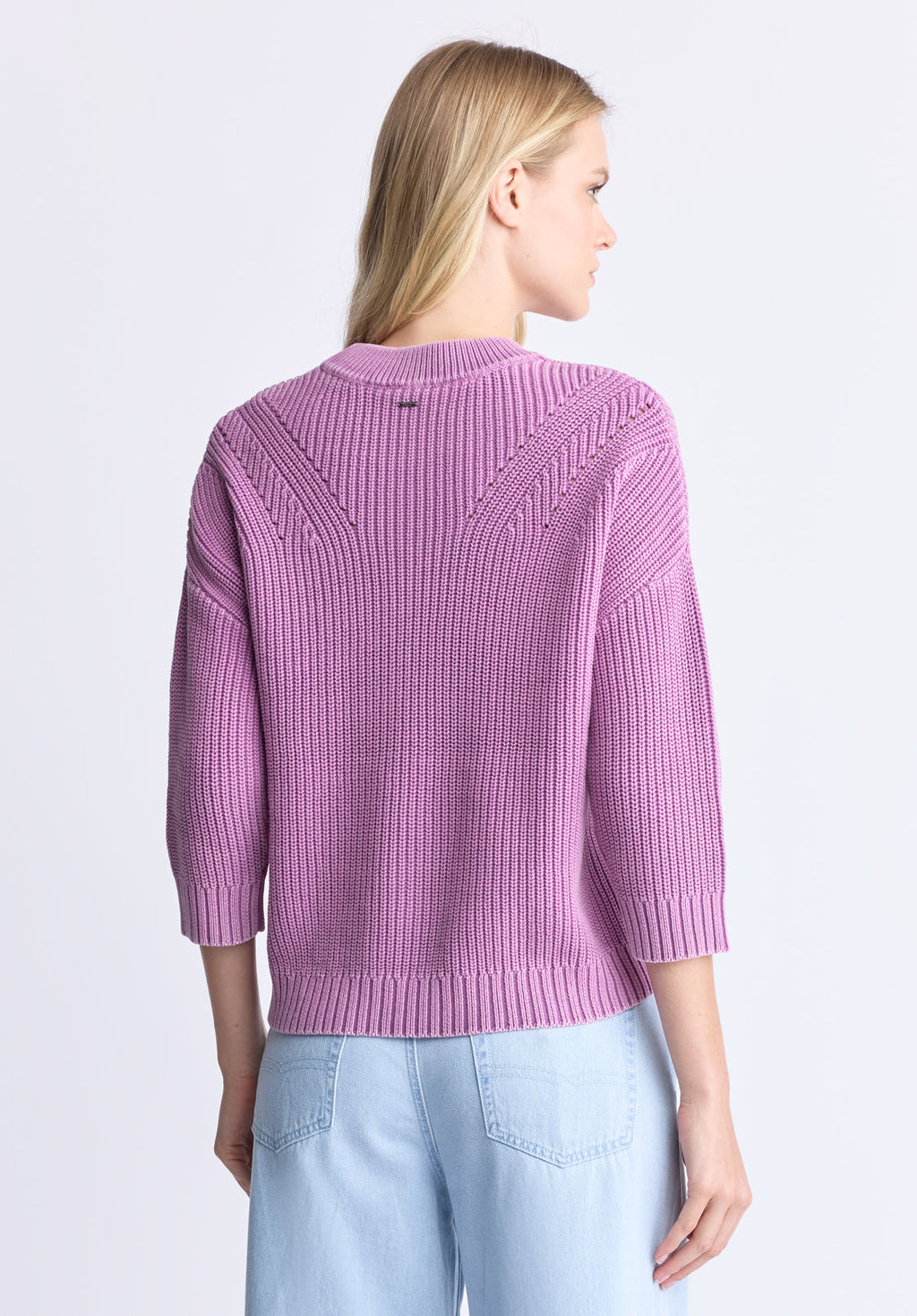 Kassanda Women's 3/4 Sleeve Knit Sweater. Purple - SW0100H