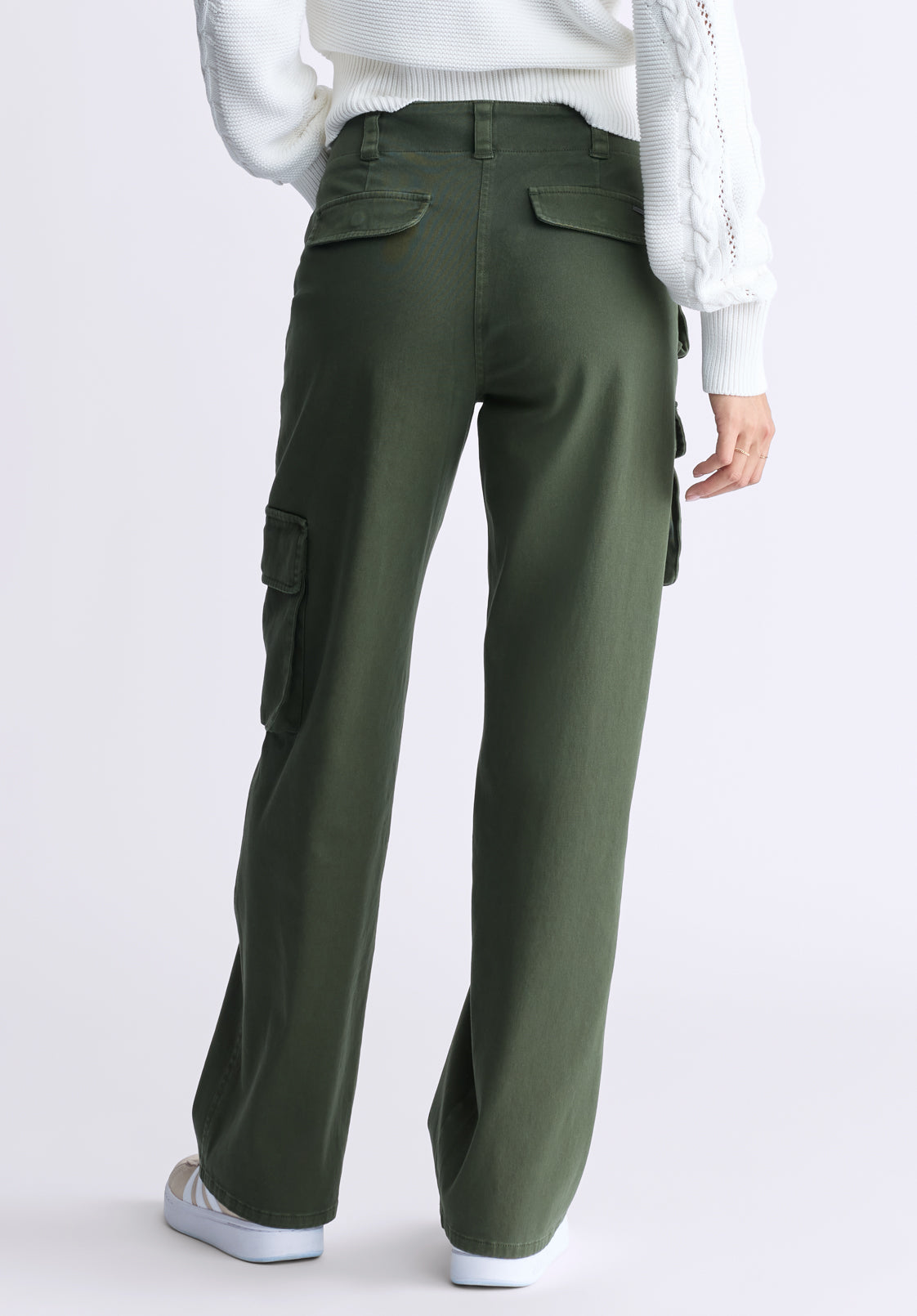 Fellie Women's Cargo Pants. Dark Green - WB0008F