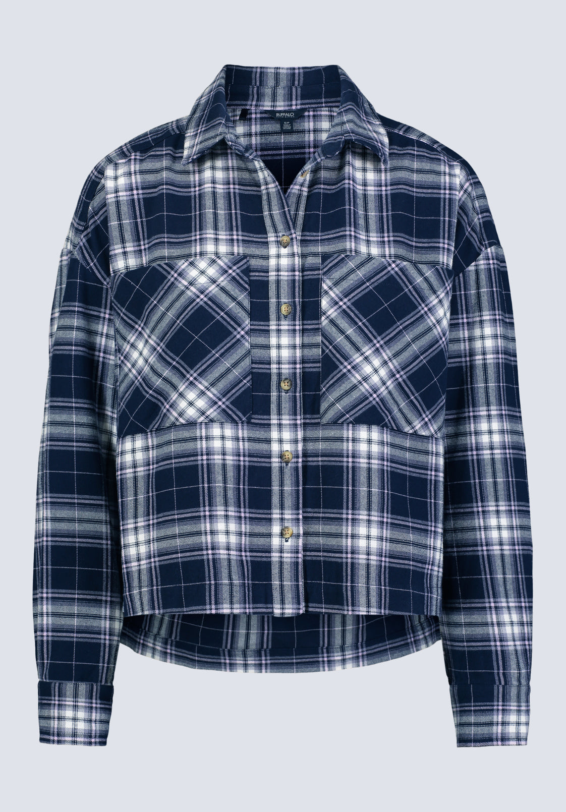Enid Women's Plaid Shirt. Navy - WT0126F